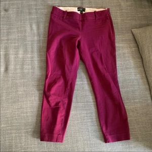 J Crew Minnie Pant in Plum - size 0P